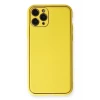 Newface Apple iPhone 11 Pro Kılıf Coco Deri Silikon Kapak - Sarı