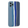 Newface Apple iPhone 11 Pro Kılıf Ebruli Lansman Silikon - Mavi-Gri