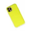Newface Apple iPhone 11 Pro Kılıf Nano içi Kadife Silikon - Sarı