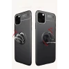 Newface Apple iPhone 11 Pro Kılıf Range Yüzüklü Silikon - Siyah