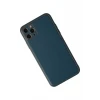 Newface Apple iPhone 11 Pro Max Kılıf Coco Deri Silikon Kapak - Mavi