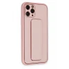 Newface Apple iPhone 11 Pro Max Kılıf Coco Deri Standlı Kapak - Pembe