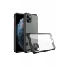 Newface Apple iPhone 11 Pro Max Kılıf Miami Şeffaf Silikon - Siyah