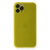Newface Apple iPhone 11 Pro Max Kılıf PP Ultra İnce Kapak - Sarı