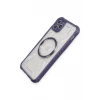 Newface Apple iPhone 11 Pro Max Kılıf Prag Magneticsafe Kapak - Derin Mor