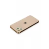 Newface Apple iPhone 11 Pro Max Renkli Kamera Lens Koruma Cam - Sarı-Turuncu