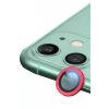 Newface Apple iPhone 11 Raze Metal Kamera Lens - Kırmızı