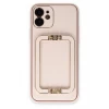 Newface Apple iPhone 12 Kılıf Coco Elit Kapak - Pudra
