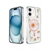 Newface Apple iPhone 12 Kılıf Daisy Simli Magsafe Kapak - Pembe