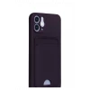 Newface Apple iPhone 12 Kılıf Kelvin Kartvizitli Silikon - Derin Mor