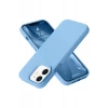 Newface Apple iPhone 12 Kılıf Nano içi Kadife Silikon - Mavi