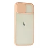 Newface Apple iPhone 12 Kılıf Palm Buzlu Kamera Sürgülü Silikon - Pembe