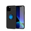 Newface Apple iPhone 12 Kılıf Range Yüzüklü Silikon - Siyah-Mavi