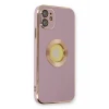 Newface Apple iPhone 12 Kılıf Store Silikon - Mor