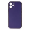 Newface Apple iPhone 12 Mini Kılıf Coco Deri Silikon Kapak - Mor