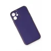 Newface Apple iPhone 12 Mini Kılıf Coco Deri Silikon Kapak - Mor
