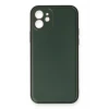Newface Apple iPhone 12 Mini Kılıf Coco Deri Silikon Kapak - Yeşil
