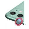 Newface Apple iPhone 12 Mini Raze Metal Kamera Lens - Kırmızı
