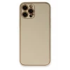 Newface Apple iPhone 12 Pro Kılıf Coco Deri Silikon Kapak - Gold