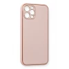 Newface Apple iPhone 12 Pro Kılıf Coco Deri Silikon Kapak - Pembe