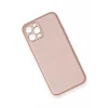 Newface Apple iPhone 12 Pro Kılıf Coco Deri Silikon Kapak - Pembe