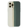 Newface Apple iPhone 12 Pro Kılıf Ebruli Lansman Silikon - Beyaz-Gri