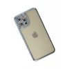 Newface Apple iPhone 12 Pro Kılıf Joke Taşlı Silikon - Mavi