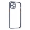 Newface Apple iPhone 12 Pro Kılıf Miami Şeffaf Silikon - Gri