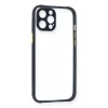 Newface Apple iPhone 12 Pro Kılıf Miami Şeffaf Silikon - Lacivert