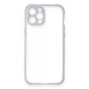 Newface Apple iPhone 12 Pro Kılıf Miami Şeffaf Silikon - Lila
