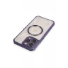 Newface Apple iPhone 12 Pro Kılıf Prag Magneticsafe Kapak - Derin Mor