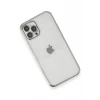 Newface Apple iPhone 12 Pro Kılıf Razer Lensli Silikon - Gümüş