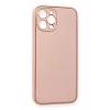 Newface Apple iPhone 12 Pro Max Kılıf Coco Deri Silikon Kapak - Pembe
