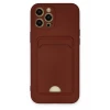 Newface Apple iPhone 12 Pro Max Kılıf Kelvin Kartvizitli Silikon - Bordo