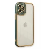 Newface Apple iPhone 12 Pro Max Kılıf Liva Lens Silikon - Yeşil