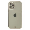 Newface Apple iPhone 12 Pro Max Kılıf Liva Taşlı Silikon - Beyaz