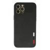 Newface Apple iPhone 12 Pro Max Kılıf Loop Deri Silikon - Siyah