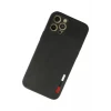 Newface Apple iPhone 12 Pro Max Kılıf Loop Deri Silikon - Siyah