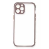 Newface Apple iPhone 12 Pro Max Kılıf Miami Şeffaf Silikon - Açık Mor