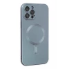 Newface Apple iPhone 12 Pro Max Kılıf Moshi Lens Magneticsafe Silikon - Sierra Blue