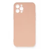 Newface Apple iPhone 12 Pro Max Kılıf Nano içi Kadife Silikon - Pudra