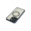 Newface Apple iPhone 12 Pro Max Kılıf Prag Magneticsafe Kapak - Lacivert