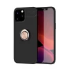 Newface Apple iPhone 12 Pro Max Kılıf Range Yüzüklü Silikon - Siyah-Gold