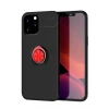 Newface Apple iPhone 12 Pro Max Kılıf Range Yüzüklü Silikon - Siyah-Kırmızı