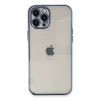 Newface Apple iPhone 12 Pro Max Kılıf Razer Lensli Silikon - Açık Mavi