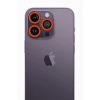 Newface Apple iPhone 12 Pro Max Neon Fosforlu Kamera Lens - Turuncu