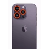 Newface Apple iPhone 12 Pro Max Neon Fosforlu Kamera Lens - Turuncu