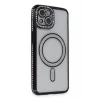 Newface Apple iPhone 13 Kılıf Joke Simli Magneticsafe Kılıf - Siyah