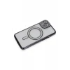 Newface Apple iPhone 13 Kılıf Joke Simli Magneticsafe Kılıf - Siyah
