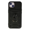 Newface Apple iPhone 13 Kılıf Pars Lens Yüzüklü Silikon - Siyah